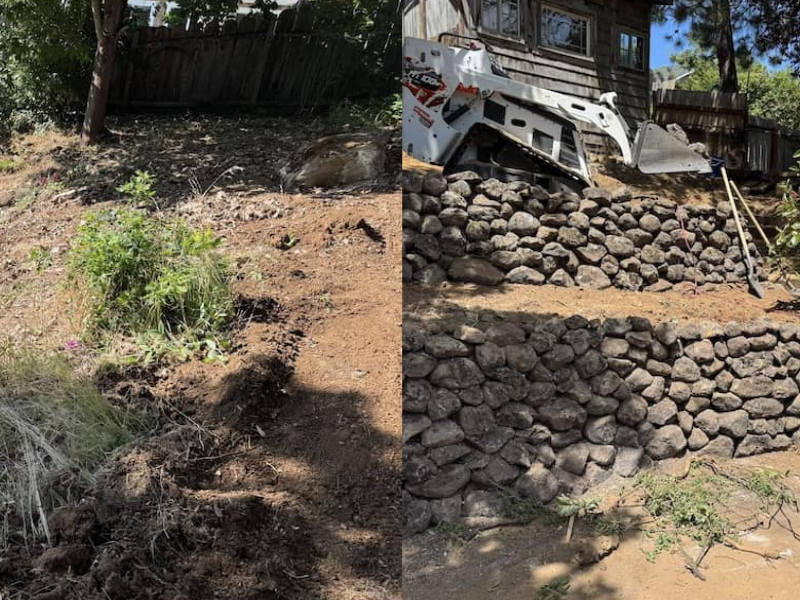 Natural Stone Retaining Wall